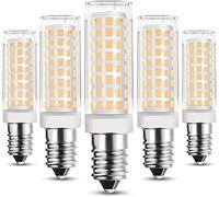CHRDW Lampadine a LED E14, 10W Dimmerabili 100W Equivalenti alogeni 1000 Lumen 2835SMD Lampadina a mais a LED E14 220V per lampadari Illuminazione domestica, Angolo del fascio 360°,Warm white,5 Pack
