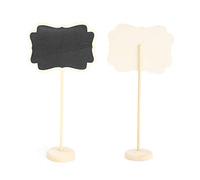 Chrees 10 Set Etichette per Piante in Legno, Mini Lavagna per Messaggi per Piante da Giardino, con Scrittura in Gesso e Facile da Pulire, Adatta per la Decorazione Domestica di Nozze (forma di pizzo)