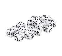 Chrees 20 Pz Dadi da Gioco in Acrilico Dadi Numerici Trasparenti Set di Poliedrici a 6 Facce con Materiale Acrilico Premium per Giochi Educazione Materiale Scolastico (Bianca)