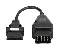 Chrees Adattatore OBD2 da 12 Pin a 16 Pin, Cavo di Prolunga Diagnostico per Auto Professionale per Strumenti Compatibili con OBD2, con Materiale Plastico di Alta qualità, Alta