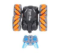 Chrees Auto Acrobatica RC, Auto da Drift Telecomandata Ricaricabile 4WD con Rotazione e Ribaltamento su Entrambi i Lati, per Bambini con Gioco Senza Interferenze 2.4G (Arancia)