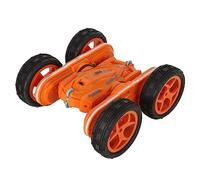 Chrees Auto Acrobatica Telecomandata, Rotazione Bifacciale a 360 Gradi con Luci a LED per Gare su Pista su Erba e Spiaggia, Corpo in Gomma Plastica Resistente, Batteria a Lunga Du (Arancia)