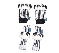 Chrees Calzini a Sonagli per Bambini, Braccialetto in Peluche con Animali e Neri con Campanello Incorporato per Bambini da 0 a 1 Anno, Stimola lo Sviluppo Uditivo Visivo e (Tipo A)