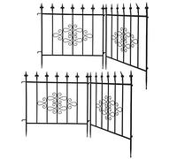 Chrees Cancello Resistente Alle Intemperie in Stile Antico con Recinzione Ornamentale in Ferro Battuto per il Cortile Dell'hotel