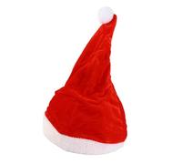 Chrees Cappello di Natale che canta automaticamente, cappello di Natale elettrico con design rosso e bianco, non stinge, per feste di Natale e Capodanno