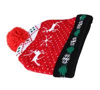 Chrees Cappello luminoso lavorato a maglia, elegante copricapo natalizio | Vestibilità altamente elastica, tessuto, perfetto per vacanze o feste