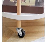 Chrees Carrello Portaoggetti, Carrello Portaoggetti Mobile in Plastica con Ruote e Design del Bracciolo, per il Dormitorio Dell'ufficio, del Soggiorno di Casa (Bianca)