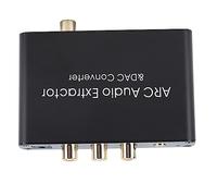 Chrees Convertitore Audio Digitale-analogico DAC, Estrattore Audio ARC con Uscita Ingresso Coassiale in Fibra Ottica, Trasmissione a 5.1 192KHz, per Controllo Volume Cuffie