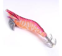 Chrees Esche da Pesca per Gamberetti in Plastica Luminosa da 4 Pezzi, Esche da Pesca Jigging con Corpo Luminoso Al Buio, Occhi 3D, per Seppie, Polpi, Calamari