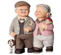 Chrees Figurina di Coppia Romantica Decorazione per Torta, Artigianato per Decorazioni Fai-da-te, Figura D'amore in Resina Momenti Felici, Miglior Celebrazione e Ricordo di Natale (Hai tutto il