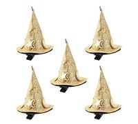Chrees Forcine per Capelli per Cappello da Strega Dorate, Mini Fermagli per Capelli da 5 Pezzi per la Decorazione della Festa in Costume di Halloween