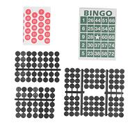 Chrees Gioco da Tavolo con i Numeri, Set di Scacchi Numerici in Plastica con 4 Scacchiere e 24 Carte, Ideale per Feste di Compleanno per Bambini e Riunioni di famiglia.