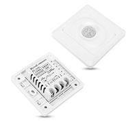 Chrees Interruttore Sensore di Movimento del Corpo a Infrarossi, Rilevatore di Movimento PIR Ad Alta sensibilità con Ritardo Regolabile con Strato Isolante Verde, per Ufficio Domestico