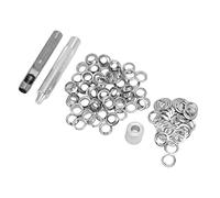 Chrees Kit di Regolazione Occhielli Passacavo 100 Set Occhielli Passacavi in metallo con Mandrino per Taglierina per Teloni, Tende, Scarpe, Artigianato