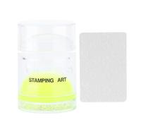 Chrees Kit Stamper per Nail Art Stamper per Diamanti a Doppia Testa con Raschietto per Design delle Unghie Testina di Stampa in Silicone Stampa Trasparente Facile Usare con (sigillo verde