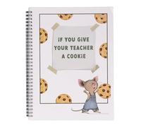 Chrees Libro Regalo di Apprezzamento per L'Insegnante Regalo di Ringraziamento per L'Insegnante Libro Artigianale con Cartoni Animati Se Regali Al Tuo Insegnante un Biscotto con Motivi