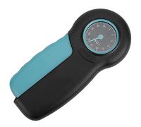 Chrees Manometro meccanico, grande display da 42 mm con lancetta fissa a forma di fenice, scala trasparente, impugnatura comoda, materiale ABS, per misurare la forza della mano in kg (nero blu)