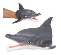 Chrees Marionetta a forma di delfino, giocattolo interattivo sicuro e durevole per genitori e giochi fantasiosi, riconoscimento creature marine, 20 x 19 x 13,5 cm