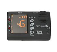 Chrees Metronomo Accordatore, Display LED Bicolore con Retroilluminazione, Voce Chiara, Telaio di Supporto Pieghevole, con Batterie AAA, per Chitarra, Basso, Violino e ukulele.