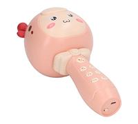 Chrees Microfono per Bambini, Microfono Wireless Portatile Ricaricabile BT a Forma di Cartone Animato con Funzione di Voce, per Cantare Feste di Famiglia Viaggi in Auto (Rosa)