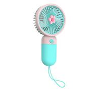 Chrees Mini Ventilatore Portatile, Ventilatore Portatile Ricaricabile USB Dal Design Super Wand con Impugnatura Ergonomica Antiscivolo, per Trucco da Viaggio, Campeggio, Ufficio, Scuola (Cielo blu)