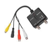 Chrees Modulatore Coassiale RF per Convertitore NTSC da AV a VHF, | Uscita Stabile PLL, Supporta Canale 3/4, Trasmissione da 100 Piedi, Alloggiamento in ABS, per Console di Gioco e Lettori DVD