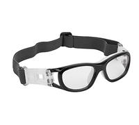 Chrees Occhiali Sportivi per Bambini, Lenti Protettive per PC, Cinturino Regolabile per Basket, Calcio, Ciclismo, con Naselli Morbidi per Bambini Dai 5 Ai 15 Anni (nera)