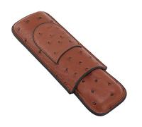 Chrees Portasigari, borsa porta sigari in pelle PU a 2 dita con tasca frontale, per regalo di anniversario festa del papà