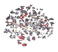 Chrees Puzzle con Cappello da Strega di Halloween, Puzzle Educativo in Legno con Frammenti Irregolari per la Decorazione della Parete dei Bambini (stile vaso)