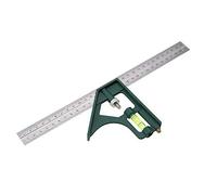 Chrees Righello Ad Angolo Quadrato Regolabile in Acciaio Inossidabile con Livella a Bolla per Misurazioni di Precisione Nella Tecnica 45/90 Gradi per la Lavorazione del Legno 12,2 * 4,3 * 0,8 Pollici
