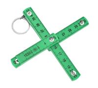 Chrees Righello Pieghevole Portatile in ABS Resistente da 2 Pezzi, da 0,5 M, per Piastrelle di Carpenteria, Design Compatto per Progettazione, Progetti di Artigianato, Lungo 19,7", (Verde)