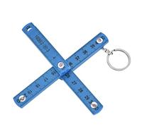 Chrees Righello Pieghevole Portatile in ABS Resistente da 2 Pezzi, da 0,5 M, per Piastrelle di Carpenteria, Design Compatto per Progettazione, Progetti di Artigianato, Lungo 19,7", (Blu)