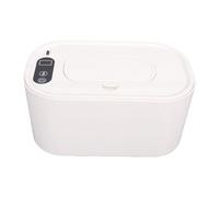 Chrees Scaldasalviette per Neonati Dispenser Portatile per Scaldasalviette per Neonati 2 in 1 Parte Superiore e Base Riscaldanti Contiene 80 Salviette con Display Digitale Ritorno (Bianco)