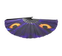 Chrees Scomparti con occhio di gufo, facile da piegare e aprire, squisito motivo a occhi di gufo, ampiamente utilizzato per decorazioni natalizie di Halloween, scomparti in bambù durevoli con tasca a