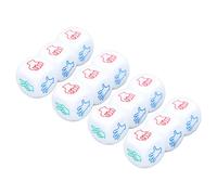 Chrees Set di 12 Dadi da Gioco da 20 Mm, Piccoli, Raffinati, con Bordo Arrotondato, Lucidi e Resistenti All'usura, a 6 Facce, con Sasso, Carta, Forbici, per Feste, Diverti