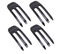 Chrees Set di 4 fermagli per capelli morbidi, per acconciature veloci, per tutti i tipi di capelli, colore nero, taglia piccola per donne