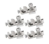 Chrees Set di 5 terminali di messa a terra per pannelli solari, sistema di montaggio fotovoltaico clip metalliche con perni di messa a terra di protezione contro il tuono, per binari