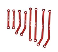 Chrees Set di Aste di Collegamento dello Sterzo RC Durevoli per AXIAL SCX24, Kit di Collegamento delle Aste RC Ad Alta Precisione Guida, Adatto per Cingolato AXIAL SCX24 1/24, Applicabile Ai (Rossa)