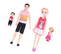 Chrees Set di Bambole per Famiglie, papà Mamma Incinta Neonata con Accessori per Vestiti per Bambole, Giochi di Ruolo Educativi per Bambini Gioco Fantasioso