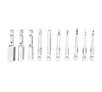 Chrees Set di Punte Magnetiche per Driver Magnetici con Codolo Esagonale da 10 Pezzi, Acciaio S2 Ad Alta Durezza, 1,5-12 Mm, Lunghezza 60 Mm, per la Riparazione di Macchinari