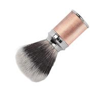 Chrees Spazzola in schiuma di nylon, migliorata formazione di schiuma per la cura dei peli del viso, spazzola sintetica in schiuma per la cura della barba degli uomini (oro rosa)