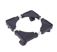 Chrees Supporto per Piante su Ruote, Base Universale Regolabile con Ruote per Vasi di Fiori e Bombole di Gas, con Robusta Struttura in Plastica, per Uso Interno in Giardino Esterno (Nera)