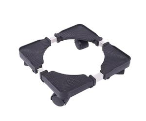 Chrees Supporto per Piante su Ruote, Base Universale Regolabile con Ruote per Vasi di Fiori e Bombole di Gas, con Robusta Struttura in Plastica, per Uso Interno in Giardino Esterno (Nera)