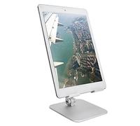 Chrees Supporto regolabile per tablet, in lega di alluminio, supporto per telefono cellulare con doppie cerniere, ampia compatibilità per tablet e lettore E.