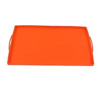 Chrees Tappetino Protettivo per Griglia Tappetino per Griglia in Silicone Resistente Al Calore Facile Pulizia per Grigliate per Barbecue (Maniglia arancione da 36 pollici)