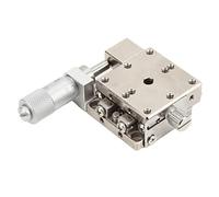 Chrees Tavolino Lineare Manuale Micrometrico Stabile da 25x25 Mm per Test e Posizionamento, Materiale SUS440C, Piattaforma di Traduzione