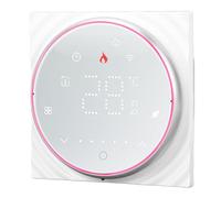 Chrees Termostato WiFi, Regolatore di Temperatura Programmabile per | Custodia Ignifuga per PC, Scatola Quadrata Nascosta da 86 Mm, Programmazione Settimanale 5+1+1, Display LCD