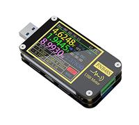 Chrees Tester Amperometro USB per Misurazione della Pressione Differenziale del Misuratore di Tensione USB a 9 Pin per il Rilevamento della Resistenza del Cavo (FNB48)