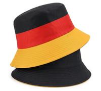 CHRI Cappello da pescatore della Germania, articolo per tifosi, per uomo e donna, reversibile, per i mondiali di calcio, per attività all'aperto