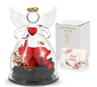 CHRI Regali per nonna, mamma, rosso, rosa eterna, fatti a mano, regalo per compleanno, Natale e San Valentino (rosso)